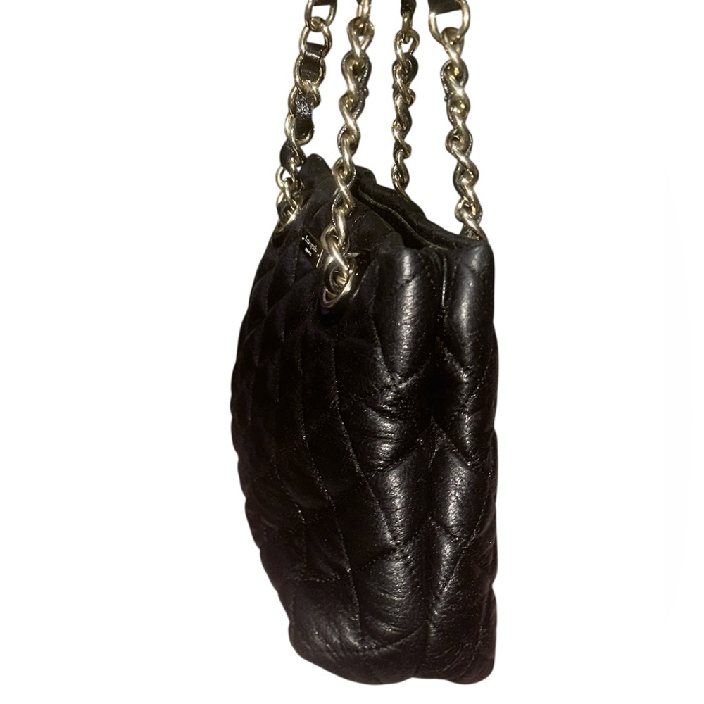 Kate Spade Black Quilted Shoulder Bag with Chain Straps - Picture 5 of 9